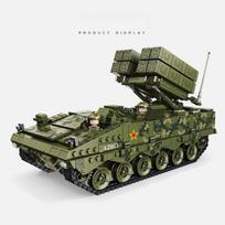 Antrojo pasaulinio karo karinės armijos HJ-10 tankas, ginklas, statybiniai blokai, plytos, žaislas, modelis berniukas vaikams, gimtadienio dovana suaugusiems No Box black