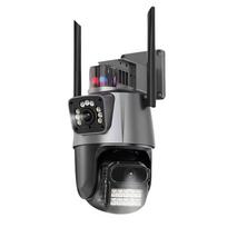 2MP + 2MP belaidžio monitoriaus kamera su dvigubu objektyvu sieniniu laikikliu išmanioji WiFi kamera, atspari vandeniui spalvota naktis US Plug