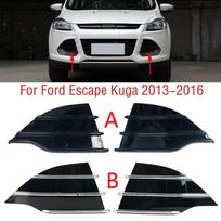 Ford Escape Kuga 2013 2014 2015 2016 Automobilio Priekinio Bamperio Rūko Žibinto Dangtelio Rėmelis Chromuota Apdaila Rūko Žibinto Dangtelis B left gray