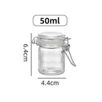 50/100 ml stiklinis butelis sandarus stiklainis virtuvei maistui marinuoti vaisiams konservuoti skaidrus dideliu kakliuku uogienės butelis laikymo stiklainis buitinis 50ML