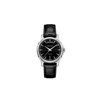 Hamilton Jazzmaster serijos automatinis mechaninis laikrodis su dviguba data 40 mm juodas ciferblatas nerūdijančio plieno korpusas odinis dirželis Vyriški laikrodžiai H32505731 Black Dial