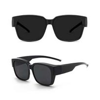 1 Pack Fit Over Glasses Sunglasses for Women Polarized, Trendy  Sunglasses Wear Over Glasses, UV Protection black juoda