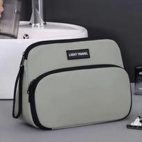 Business traveler men's wash bag waterproof film large capacity double layer travel portable cosmetics storage bag
