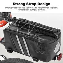 8l Bicycle Rear Seat Bag Mtb Bike Rack Pannier Waterproof Cycling Trunk Travel Storage Saddlebag With Rain Cover juoda