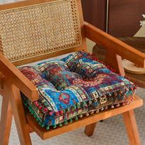 Thickened Ethnic Style Floor Cushion for Tatami, Stools, & Bay Windows 42x42