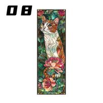 European Retro Church Window Film Self-Adhesive Creative Cat Art Painting Stained Glass Film Home Decor Privacy Stickers (as the picture,40x100cm)