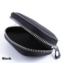 Waterproof Solid Auto Universal Car Key Bag Key Cover Zipper Leather Case raudona