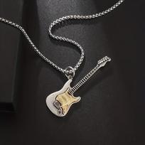 Hip Hop Guitar Necklace Pendant 60CM(Necklace Long)