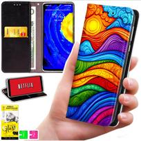 Etui Typu Portfel Do Xiaomi 15T - Pokrowiec Bluemoon Nadruk + Szkło 9H