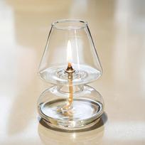 1 vnt. rankų darbo stiklinė aliejaus lempa su gaubtu, vėjui atsparus žvakidė, nereikia elektros, vintažinė stalo puošmena Kalėdoms ir Helovinui With candle wick white