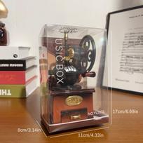 Vintage Hand-Crank Coffee Grinder Music Box Decor Retro Coffee Machine