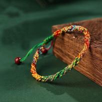 New Chinese Style Ethnic Rope Bracelet Men Women Handmade Weaven Adjustable String Braslet Yoga Meditation Healing Accessories