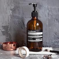 Nordic Style Refillable Glass Bottles for Hand Sanitizer, Soap, Shampoo, and Bathroom Accessories Photography. 500ml gray