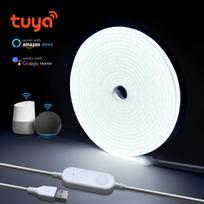Išmanaus gyvenimo Tuya Neoninės LED juostos šviesos WIFI valdymas USB 5V Lanksti virvės vamzdžio lempa Veikia su Alexa Google Home Kalėdų dekoracija 1m