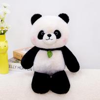 New running panda plush toy doll cute toy soothing companion doll throw pillow birthday gift 35cm