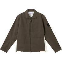 Stone Island Spliced Collar Zip Long Sleeve Jacket Men jackets Military-Green K1S151200024S0110-V0054 XL