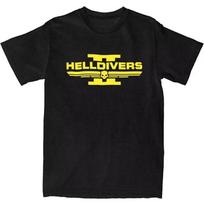 Vintage Helldivers 2 Video Game T-Shirts for Men Women  Tees Shirt Original Clothes M juoda