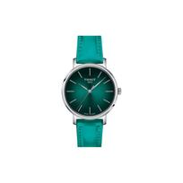 Tissot Kvarcinis Mechanizmas 50M Atsparus Vandeniui Laikrodis 34Mm Žalias Ciferblatas Odinis Dirželis Moteriški Laikrodžiai T143.210.17.091.00 Regular Watch Box
