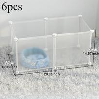 Foldable Dog Cage Yard Fence,Small Pet Playpen DIY Freely Combined with Assembled, for Dog Cat Kitten Rabbit Guinea Pig Bunny white
