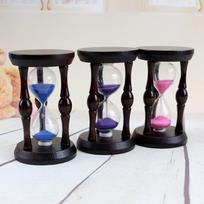 Antikinis medinis smėlio laikrodis Retro smėlio laikrodžio laikmatis Ornamentai Namų dekoracija - Spalva atsitiktinė 10*17.5cm