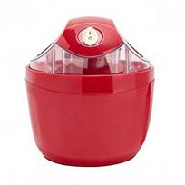 Ice Cream Making Machine Electric One-Touch Ice Cream Maker for Homemade Ice Cream Sorbet Yogurt Easy to Clean Family Dessert Maker Kitchen Essential US Plug raudona