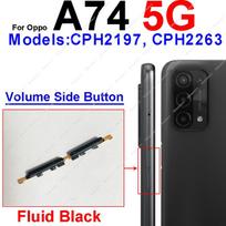 Įjungimo/išjungimo, garsumo šoninis mygtukas, skirtas OPPO A53S A53 A54 A54S A74 4G 5G, garsumo didinimo/mažinimo, įjungimo/išjungimo šoninio mygtuko lankstus kabelis, dalys A74-5G-Black