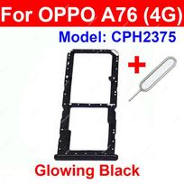 SIM kortelės dėklo laikiklis skaitytuvas skirtas OPPO A76 A77 A77s A78 4G 5G (2022 m) A83 (2018 m)  Kortelių lizdo adapterio atsarginės dalys A76 4G Glowing Black
