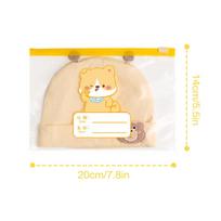 Portable Organizing Bag Toddler Kindergarten School Storage Bag Transparent Zipper Closure Cartoon Nursing Organizer Household geltona