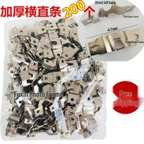 Free Shipping Photo Frame Accessories - Thickened Two-Hole Embossed Hanger for Horizontal/Vertical Use 100 Hooks