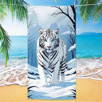 Hot Selling Tiger Beach Towel Microfiber Digital Print Bath Towel Bold Tiger Design Sun Protection Shawl Extra Large Towel 50x100cm(20x40in)