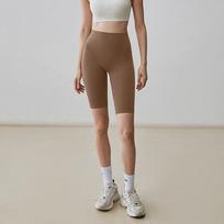 Nude Feel Biker Shorts For Women Sports High Waist Tight Fitness Cycling Shorts High Elastic Outerwear Yoga Shorts Thin Summer S