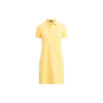 Polo Ralph Lauren Vienspalvė Siuvinėta Polo Apykakle Trumpomis Rankovėmis Suknelė Moteriškos Suknelės Geltona 211799490-010 XS