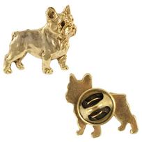 Buldog Francuski I - Pozłacana Broszka Typu Pin, Elegancka Ozdoba Z Psem, Wyjątkowy Pins Marki Art-Dog