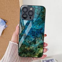 Tempered Glass Marble Stone Case For iPhone 11 Funda iPhone 16 17 16E 13 14 15 Pro Max 12 7 8 Plus SE 16promax 13promax Cover For iPhone16 Pro Max