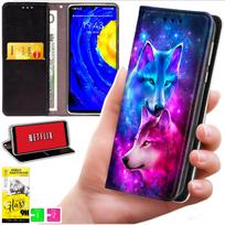 Etui Typu Portfel Do Xiaomi 15T - Pokrowiec Bluemoon Nadruk + Szkło 9H