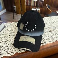 Japanese style distressed hole star embroider baseball cap for women easiest for matchretro distressed big head circumference face showing small peake as the picture