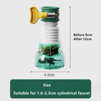 Kitchen 360°Rotating Faucet Filter Chlorine Removal Telescopic Tap Anti-splash Water Saving Tap Nozzle Water Purification žalia