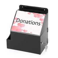 B03B-Donation Box With Lock With Side-Pocket Collection Boxes For Voting Locking Suggestion Mailbox For Fundraising, Voting Box juoda