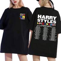 „Love on Tour 2023“ marškinėliai „Harajuku“ senoviniai dideli marškinėliai, vyriški, moteriški, vasariniai laisvalaikio medvilniniai trumpomis rankovėmis marškinėliai Gatvės drabužiai XS