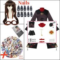 Hutao Cosplay  Game Cosplay Costume Uniform Hu Tao Halloween Women Clothes L-(Costume+Wig)