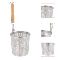 Powder Fence Noodle Sifter Restaurant Fry Strainer Colander Spoon Mesh Food Net Mini Air Fryer 35.5X14X14CM sidabras