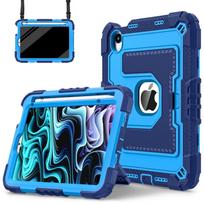 Rugged Protective Case for iPad mini (2024)/iPad mini (A17 Pro)/(A2993,A2995,A2996). Vibrant Colors,Triple-Layer Defense,Multi-Angle Stand iPad mini (2024)