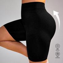 Seamless Nude Plus Size High Waist And Hip Lifting Fitness Pants, Abdominal Compression Cycling Breathable Tight Pants, Yoga Shorts For Women XL juoda