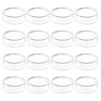16Pcs Clear Small Round Baseball Rings Stands Plastic Round Display Stand Sphere Storage Holder for Golfball, Baseball 1