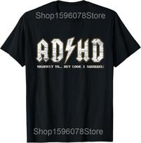 ADHD Juokingi Ei Žiūrėk Voverė Marškinėliai Vyrams Moterims Grynos Medvilnės Humoras Gatvės Stiliaus T-shirt Trumpomis Rankovėmis Unisex Laisvi Drabužiai S