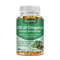 Buporai Oregano Oil Extract Capsules, 3000 mg per serving, provide immune support, enhance the immune system, and promote gut health. 120