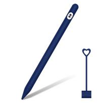 Apple Pencil 1 Planšetinio kompiuterio lietimui jautrus rašiklis Rašiklis Apsauginis dangtelis Nešiojamas minkštas silikoninis rašiklio dangtelis tamsiai mėlyna spalva
