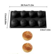 Tangerine Shape Mousse Cake Mold 8 Hole Silicone NonStick Pastry Baking Tray for Holiday Dessert Party