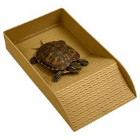 Tortoise Water Bowl Reptile Soaking Tray With Ramp Aquarium Ornament Water Bowl For Turtle Bearded Dragon Lizard Gecko Snake
