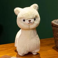 1pc Kawaii Simulation Alpaca Plush Toys Soft Plush Llama Dolls Stuffed Animal Pillow Nice Friends Birthday Gift Room Decor 23cm balta